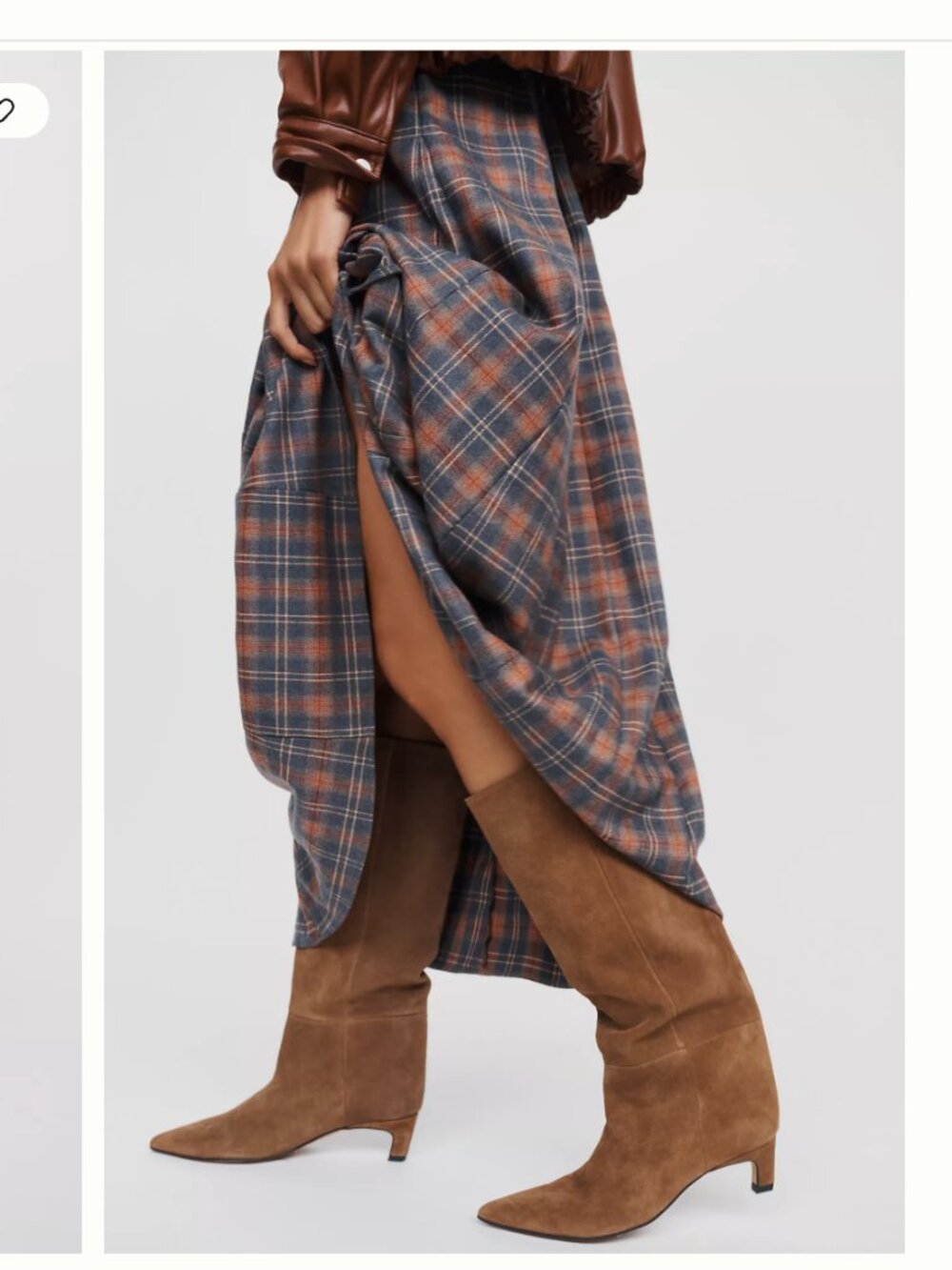 $278 By Anthropologie Maddox Wide Leg Kitten Heel Tall Suede Boots, Taupe, EU 39